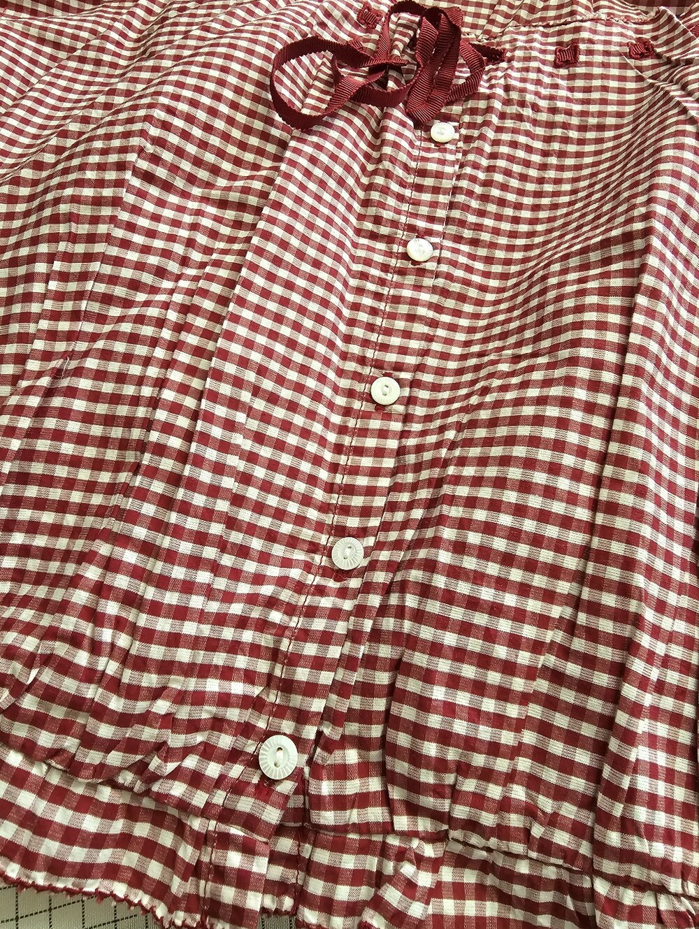 NWT DOEN Traveler Top Mulberry La Maddalena Gingham Small - Picture 8 of 10
